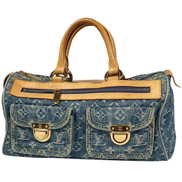 Louis Vuitton Neo Speedy Handbag Monogram Denim Blue - Picture 1 of 9